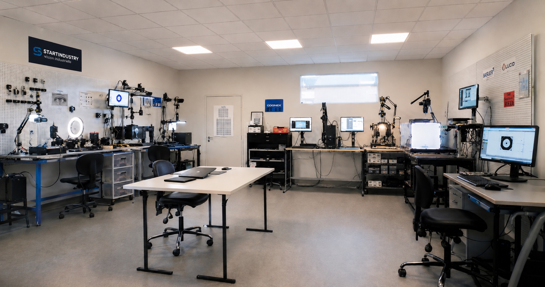 Laboratoire StartIndustry — bancs de tests vision industrielle